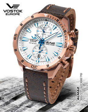 pnske hodinky Vostok-Europe ALMAZ chrono line 6S11-320B676