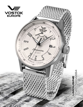 pnske hodinky VOSTOK EUROPE GAZ-14 Limouzine automatic, power reserve indication YN85-560A684B
