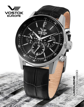 pnske hodinky Vostok-Europe GAZ-14 Limouzine chrono VK63-560A690