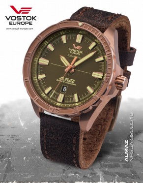 pnske hodinky Vostok-Europe ALMAZ bronze line NH35A/320O516