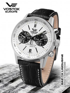pnske hodinky Vostok - Europe  GAZ-14 Limouzine chrono tritium  6S21/565A598
