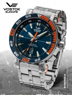 pnske hodinky Vostok-Europe ENERGIA Rocket Stainless steel line  NH35/575A279B