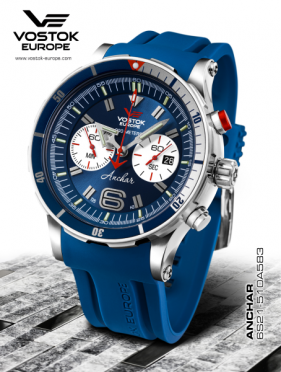pnske hodinky Vostok-Europe ANCHAR Submarine chrono line  6S21/510A583
