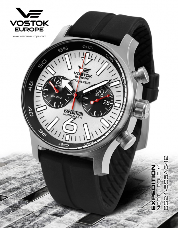 pánske hodinky Vostok- Europe EXPEDITION North Pole-1 chrono line 6S21-595C642