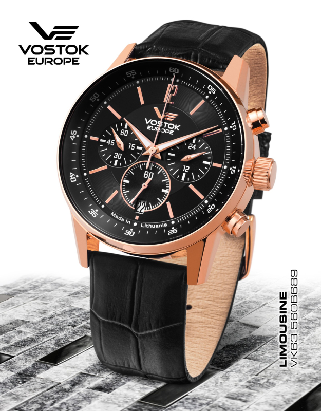 pánske hodinky Vostok-Europe GAZ-14 Limouzine chrono VK63-560B689
