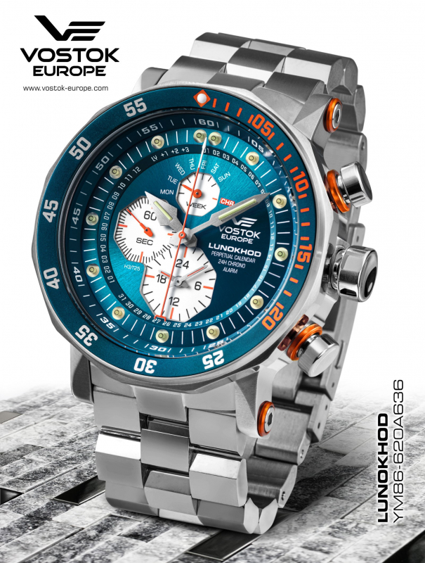 pánske hodinky Vostok-Europe LUNOCHOD-2 multifunctional line YM86-620A636B