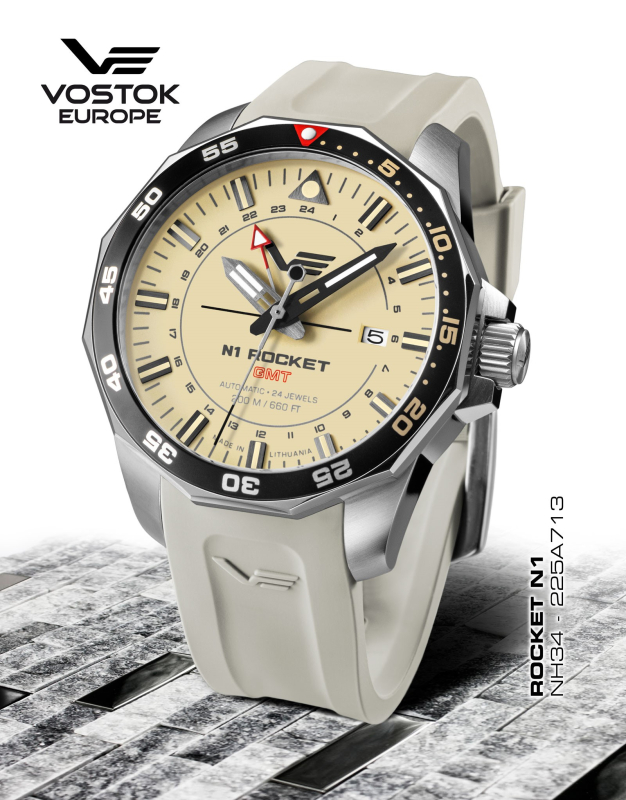 pánske hodinky Vostok-Europe N-1 ROCKET automatic, GMT NH34-225A713