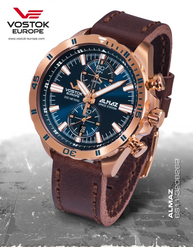 pánske hodinky Vostok-Europe ALMAZ chrono line 6S11/320B262