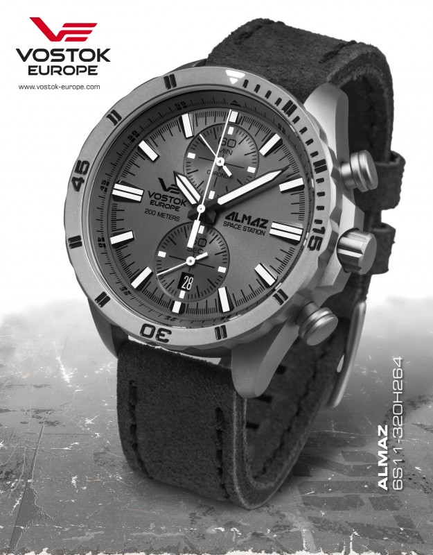 pánske hodinky Vostok-Europe ALMAZ titanium line 6S11/320H264