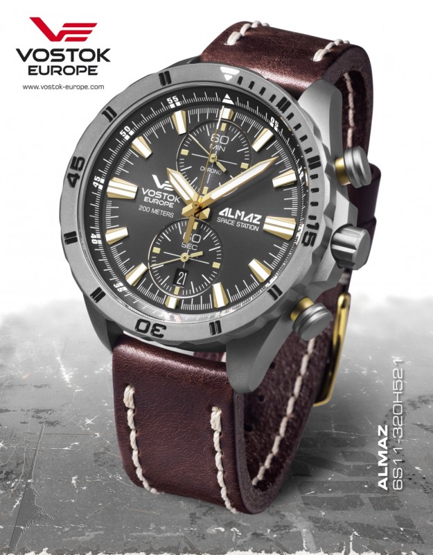 pánske hodinky Vostok-Europe ALMAZ titanium line 6S11/320H521