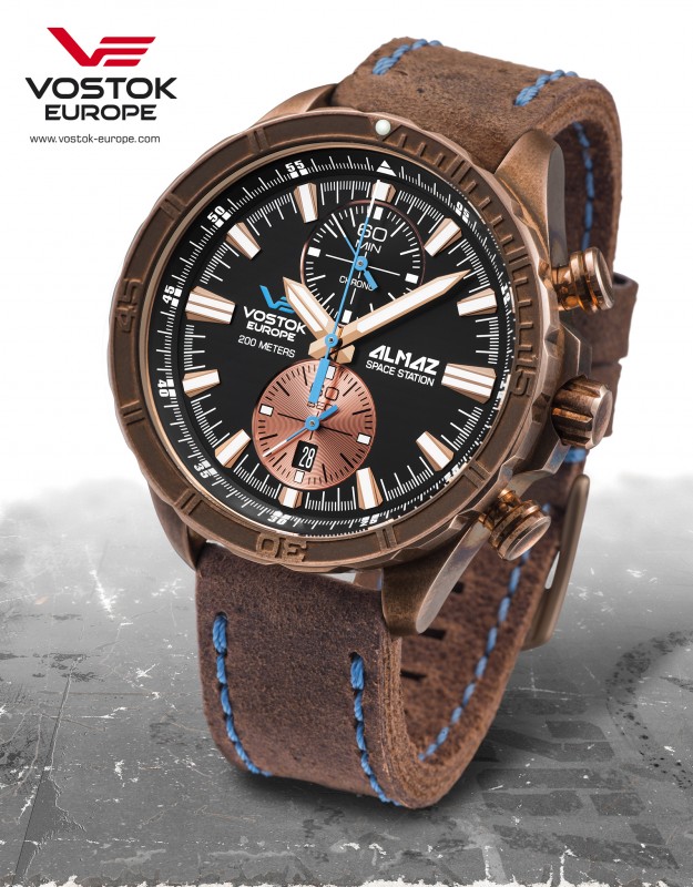 pánske hodinky Vostok-Europe ALMAZ bronze line 6S11/320O266