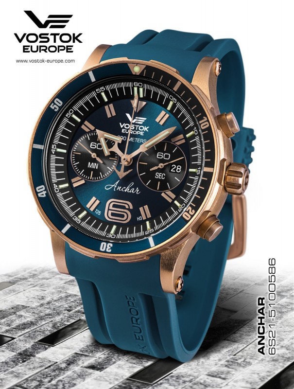 pánske hodinky Vostok-Europe ANCHAR Submarine chrono line  6S21/510O586