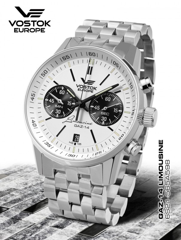 pánske hodinky Vostok - Europe  GAZ-14 Limouzine chrono tritium  6S21/565A598B