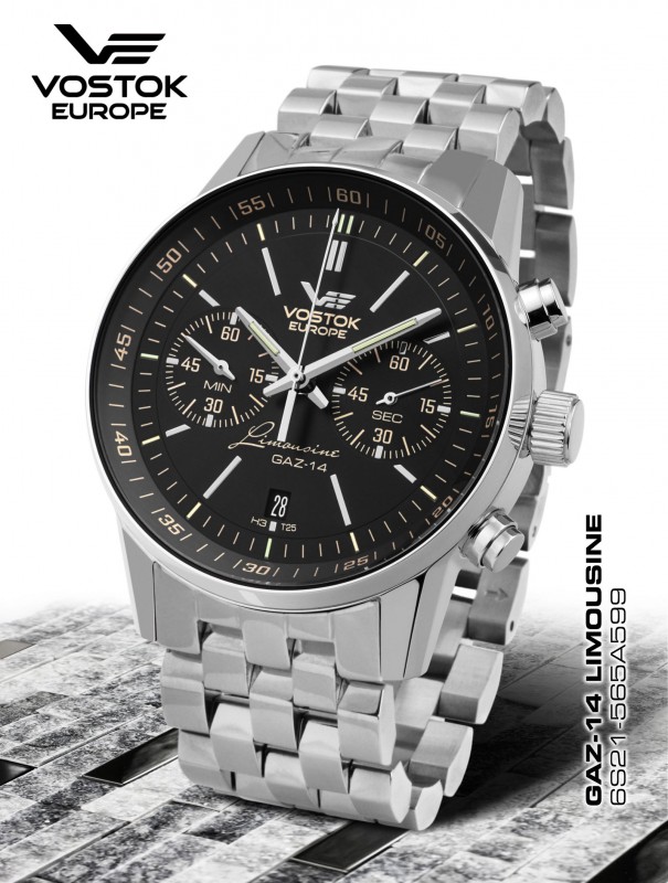 pánske hodinky Vostok - Europe  GAZ-14 Limouzine chrono tritium  6S21/565A599B