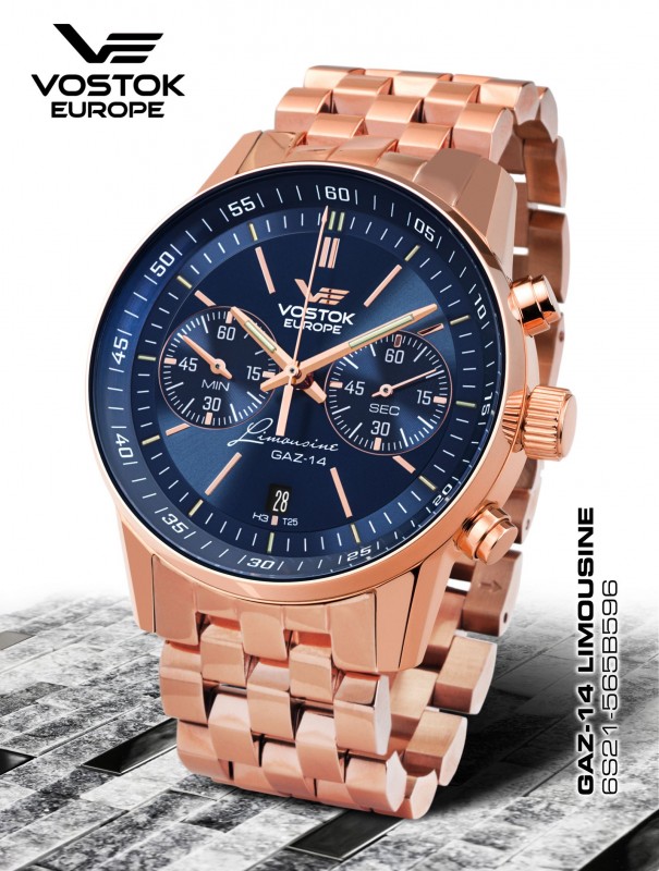 pánske hodinky Vostok - Europe  GAZ-14 Limouzine chrono tritium  6S21/565B596B