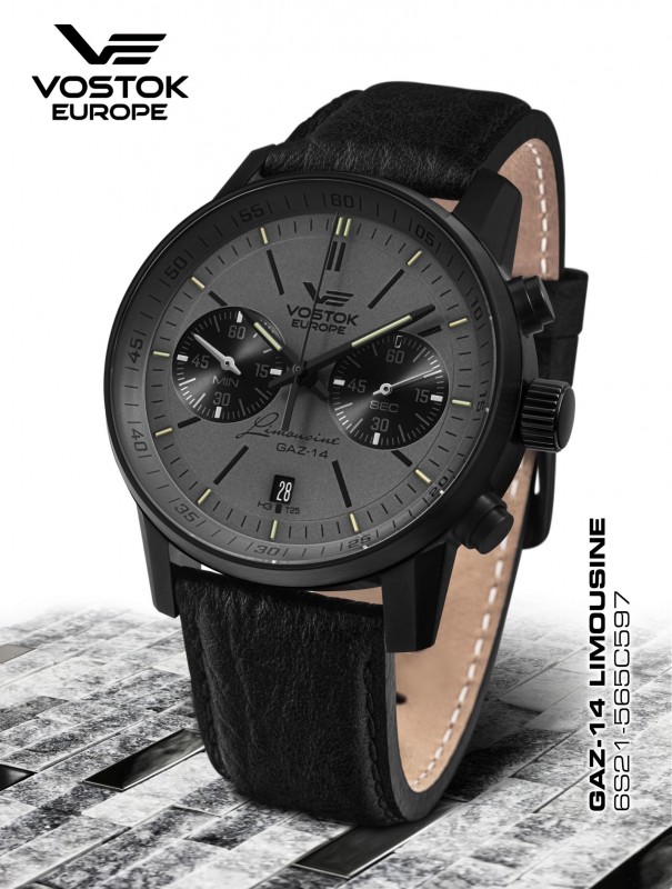 pánske hodinky Vostok - Europe  GAZ-14 Limouzine chrono tritium  6S21/565C597