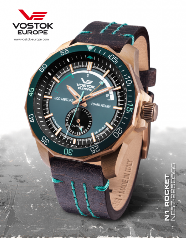 pánske hodinky Vostok-Europe N-1 ROCKET automatic, power reserve NE57-225O566