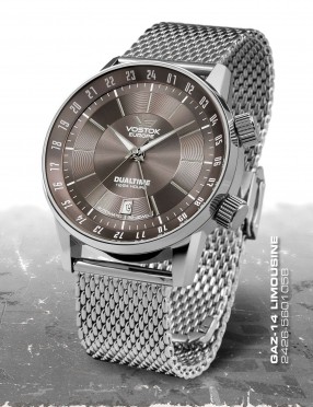 pnske hodinky Vostok - Europe  GAZ-14 Limouzine dualtime line 2426/5601058B