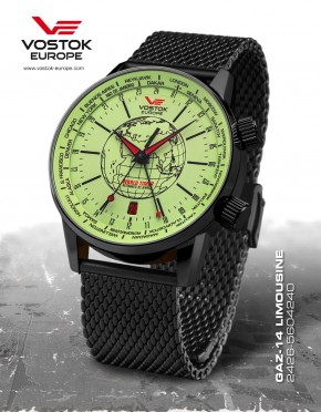 pánske hodinky Vostok - Europe  GAZ-14 Limouzine World timer line 2426/5604240B