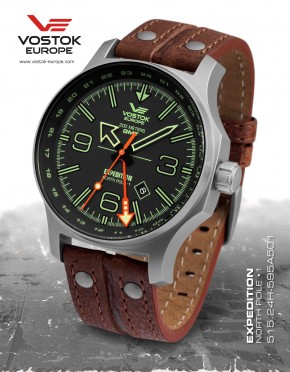 pánske hodinky Vostok - Europe  EXPEDITION Dual Time 515.24H/595A501