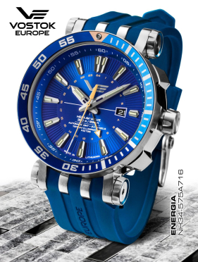 pnske hodinky Vostok-Europe ENERGIA Rocket  Automatic, GMT function NH34-575A716