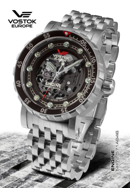 pnske hodinky Vostok-Europe ENGINE automatic skeleton NH72-571A646B