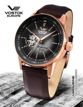 pnske hodinky Vostok - Europe  GAZ-14 Limouzine open balance NH38-560B682