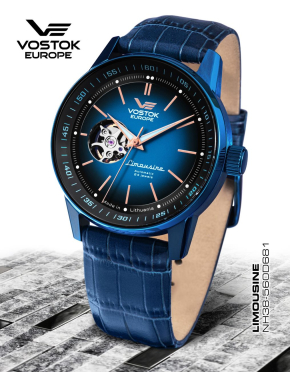 pnske hodinky Vostok - Europe  GAZ-14 Limouzine open balance NH38-560D681