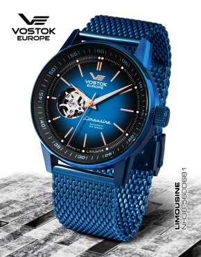 pnske hodinky Vostok - Europe  GAZ-14 Limouzine open balance NH38-560D681B