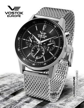 pnske hodinky Vostok-Europe GAZ-14 Limouzine chrono VK63-560A690B