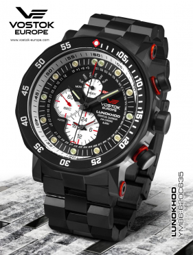 pánske hodinky Vostok-Europe LUNOCHOD-2 multifunctional line YM86-620C635B