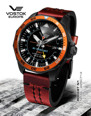 pnske hodinky Vostok-Europe N-1 ROCKET automatic, GMT NH34-225A714