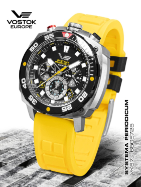 pánske hodinky Vostok-Europe SYSTEMA PERIODICUM model Sulfur (S) VK67-650E725