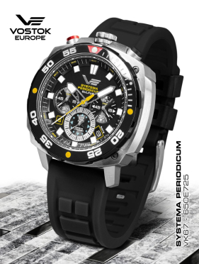 pánske hodinky Vostok-Europe SYSTEMA PERIODICUM model Sulfur (S) VK67-650E725