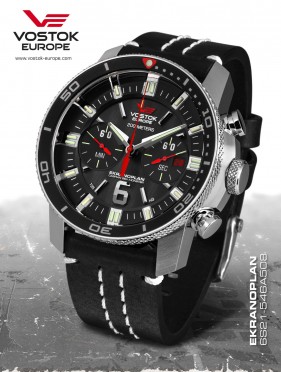 pnske hodinky Vostok-Europe EKRANOPLAN chrono line 6S21/546A508