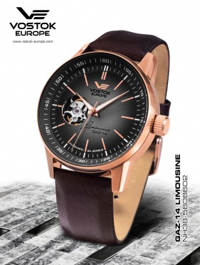 pnske hodinky Vostok - Europe  GAZ-14 Limouzine open balance NH38-560B602