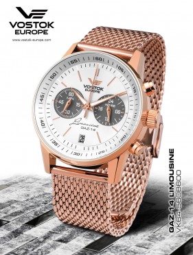 pnske hodinky Vostok - Europe  GAZ-14 Limouzine chrono VK64-560B600B