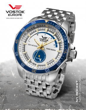 pnske hodinky Vostok-Europe N-1 ROCKET automatic, power reserve NE57-225A562B