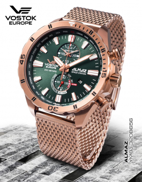pánske hodinky Vostok-Europe ALMAZ multifunctional line YM8J-320B656B