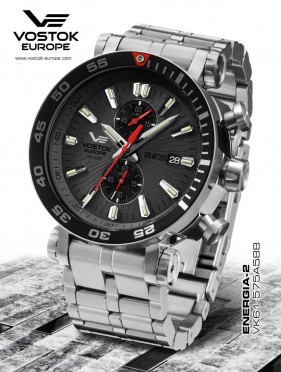 pnske hodinky Vostok-Europe ENERGIA Rocket chrono line VK61/575A588B