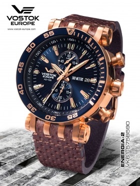 pnske hodinky Vostok-Europe ENERGIA Rocket chrono line VK61/575B590