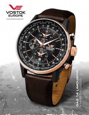 pnske hodinky Vostok - Europe  GAZ-14 world timer/alarm line  YM26/5603255