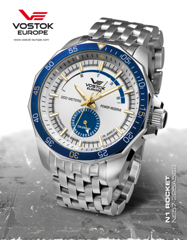 pánske hodinky Vostok-Europe N-1 ROCKET automatic, power reserve NE57-225A562B