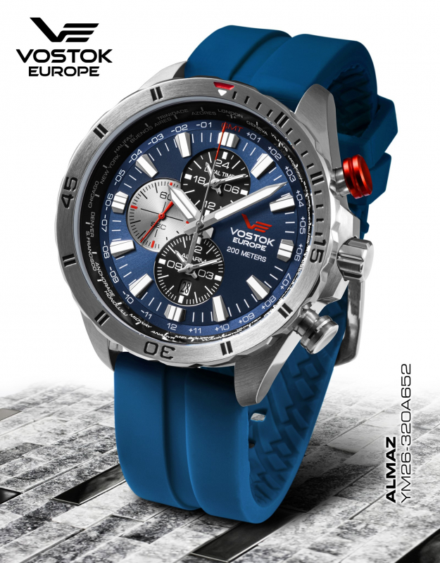 pánske hodinky Vostok-Europe ALMAZ multifunctional line YM26-320A652