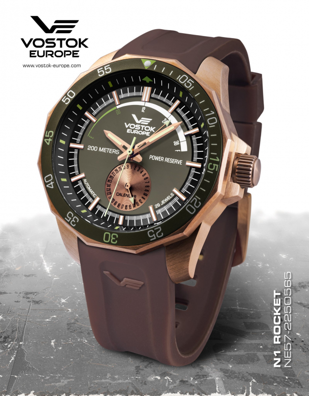 pánske hodinky Vostok-Europe N-1 ROCKET automatic, power reserve NE57-225O565