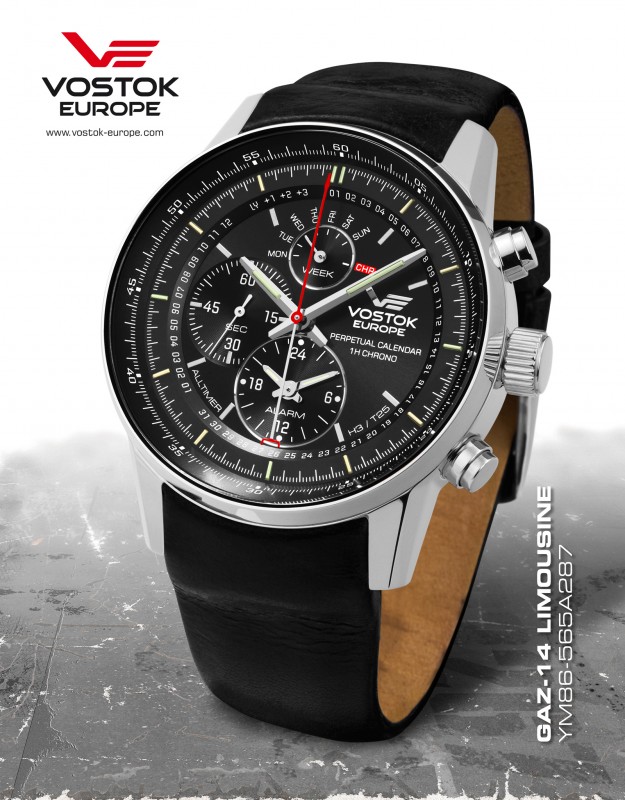 pánske hodinky Vostok - Europe  GAZ-14 Limouzine tritium all timer YM86/565A287
